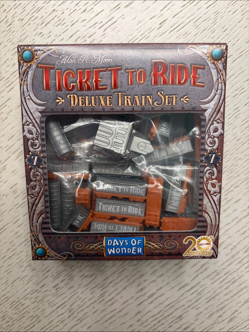 Ticket to Ride 20th Anniversary Deluxe Train Set Days of Wonder - Silver Orange